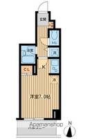 東京都江東区毛利1丁目の賃貸マンションの間取り