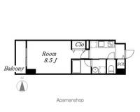 愛知県名古屋市中村区名駅南1丁目の賃貸マンション1406の間取り
