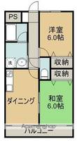 ベルメール中府702の間取り
