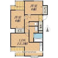 NC西3.4マンションの間取り