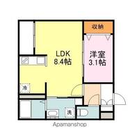 広島県福山市東深津町4丁目の賃貸マンションの間取り