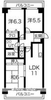 ライオンズマンション杁中ガーデンD棟の間取り