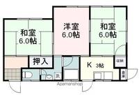 桂山貸家6の間取り