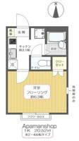 東京都足立区谷中3丁目の賃貸アパートの間取り