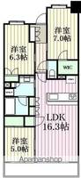 ONE PARK RESIDENTIAL TOWERS1002の間取り