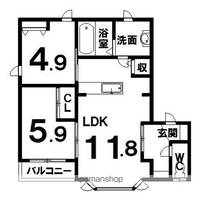 エクスプライス緑陽A202の間取り