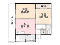 香川県さぬき市造田是弘の賃貸マンションの間取り
