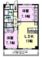 愛知県清須市西田中白山の賃貸マンションの間取り