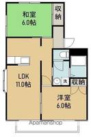 キャステール砂押Ⅳの間取り