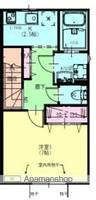岩手県盛岡市高松2丁目の賃貸アパートの間取り