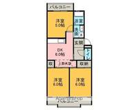 愛知県弥富市佐古木3丁目の賃貸マンションの間取り