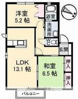 香川県高松市牟礼町牟礼の賃貸アパートの間取り