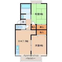 宮城県仙台市若林区文化町の賃貸アパートの間取り
