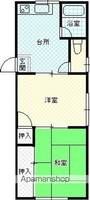 岩手県盛岡市箱清水2丁目の賃貸アパートの間取り
