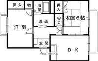 大阪府岸和田市下池田町1丁目の賃貸アパートの間取り