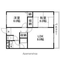 滋賀県近江八幡市鷹飼町北4丁目の賃貸マンションの間取り