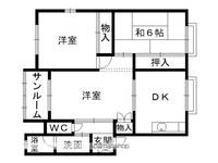 岩手県盛岡市みたけ6丁目の賃貸アパートの間取り