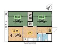 東浅川ハイツの間取り