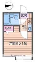 東京都足立区谷中5丁目の賃貸アパートの間取り