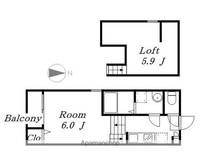 愛知県名古屋市中村区松原町5丁目の賃貸アパートの間取り