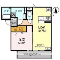 DーROOM盛岡本宮 A棟の間取り