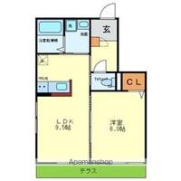 大阪府大阪市西区本田3丁目の賃貸アパートの間取り