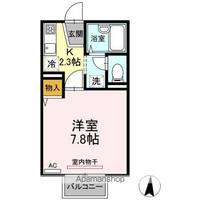 岡山県岡山市北区津島東3丁目の賃貸アパートの間取り