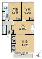 広島県広島市西区己斐上1丁目の賃貸アパートの間取り