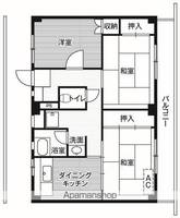 ビレッジハウス四郎丸3号棟の間取り