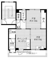ビレッジハウス浜の町2号棟102の間取り