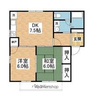 テイセキ物見山ハイツA202の間取り