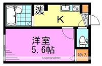 東京都中野区中野3丁目の賃貸アパートの間取り