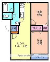 リーフリットⅡ202の間取り