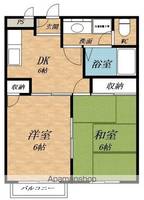 リバーフィールドB棟202の間取り