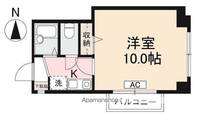 香川県高松市昭和町2丁目の賃貸マンションの間取り