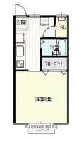 岩手県滝沢市大崎の賃貸アパートA108の間取り