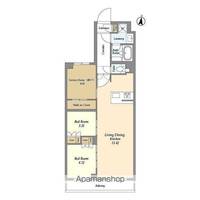 東京都練馬区中村3丁目の賃貸マンションの間取り