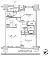 東京都中野区白鷺1丁目の賃貸マンション402の間取り