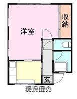 広島県尾道市栗原町の賃貸アパートの間取り