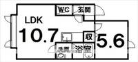 てんほーハイツ南南1の間取り