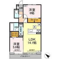 静岡県静岡市駿河区下川原5丁目(アパート)の賃貸物件の間取り