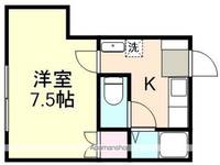 岡山県倉敷市藤戸町天城の賃貸アパートの間取り