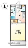 岡山県倉敷市新田の賃貸アパートの間取り