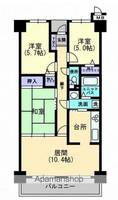 香川県高松市屋島西町の賃貸マンションの間取り