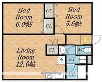 ピュアパレス川原(ピュアパレスカワハラ)の間取り