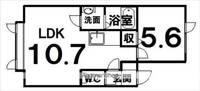 てんほーハイツ南南Ⅱ202の間取り