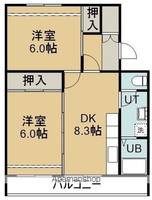 ヴィラナリー函館3号棟(ヴィラナリーハコダテサンゴウトウ)506の間取り