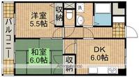 アミティ鵜頭坂102の間取り