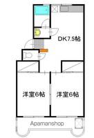 堂端コーポ A棟302の間取り