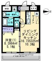 香川県高松市錦町1丁目の賃貸マンションの間取り